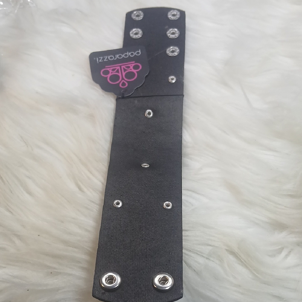 Paparazzi Black Bracelet with Silver Details Urban And Rock Men - Picture 7 of 9
